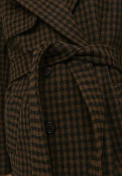 Object Objlolly Coat - Mantel - Dark Earth/ Black -ONLY shop 6542086f6b124346a1a06546977777c4