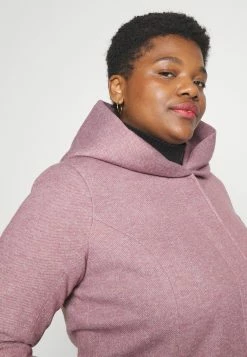 ONLY CARMAKOMA Carsedona Light Coat - Halflange Jas - Rose Brown Melange -ONLY shop 65b47de35aae4a72a86799b04efdcb0e