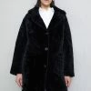 Roxy Reversable Curly Coat - Winterjas - Black