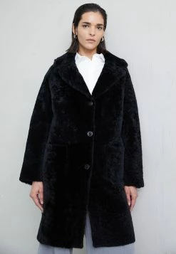 Roxy Reversable Curly Coat - Winterjas - Black