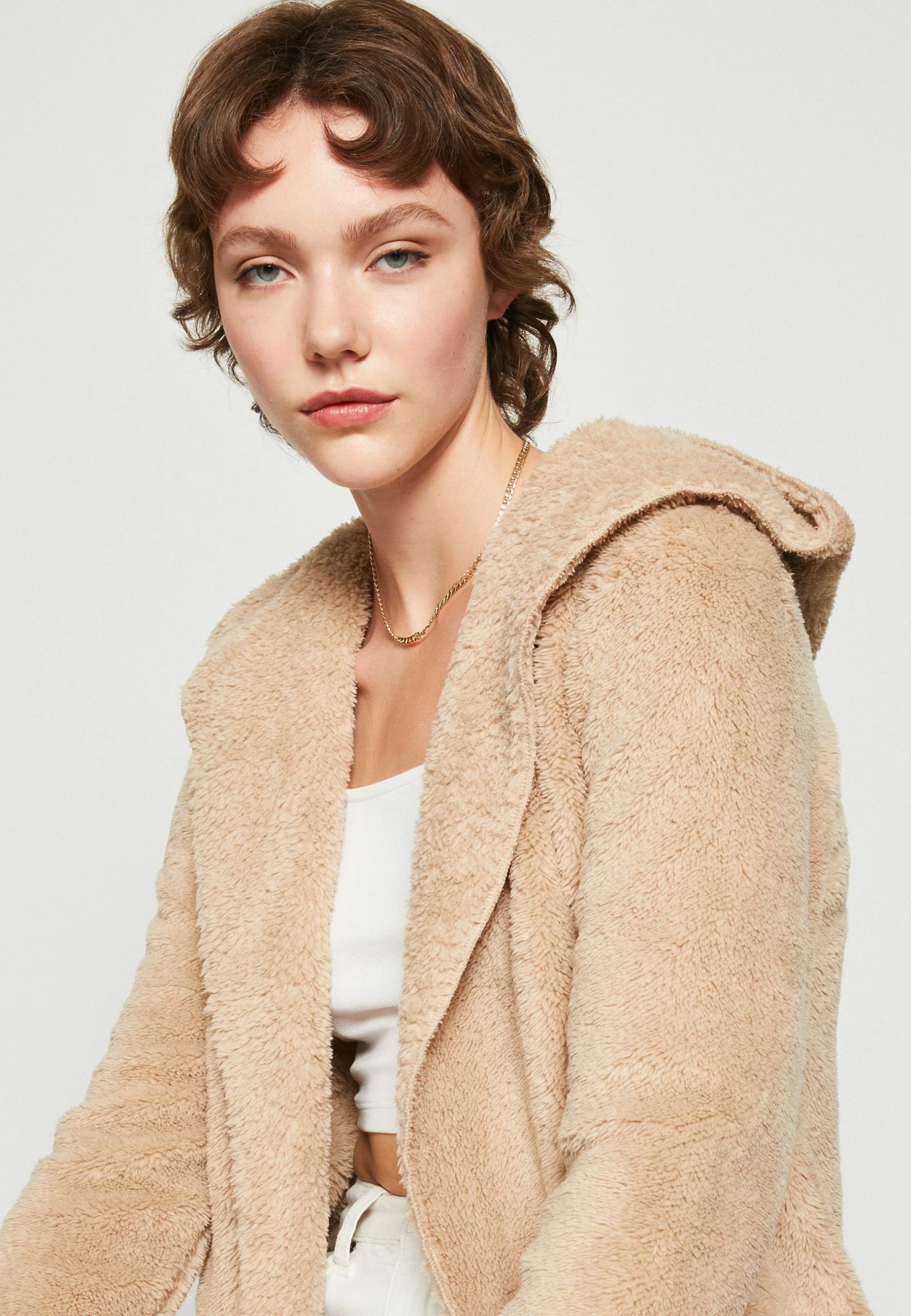 ONLY Onlcontact Hood Sherpa Coat - Lichte Jas - Humus 6 ONLY Onlcontact Hood Sherpa Coat - Lichte Jas - Humus - Afbeelding 4