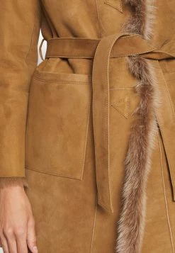 Rosemary Toscana Coat With Hood - Mantel - Honey Suede -ONLY shop 665fc69d632943579419cc2998cf00cd