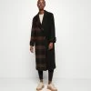 AllSaints Mabel Check Coat - Mantel - Brown -ONLY shop 676c02bd60964abcbd305f223a14452b
