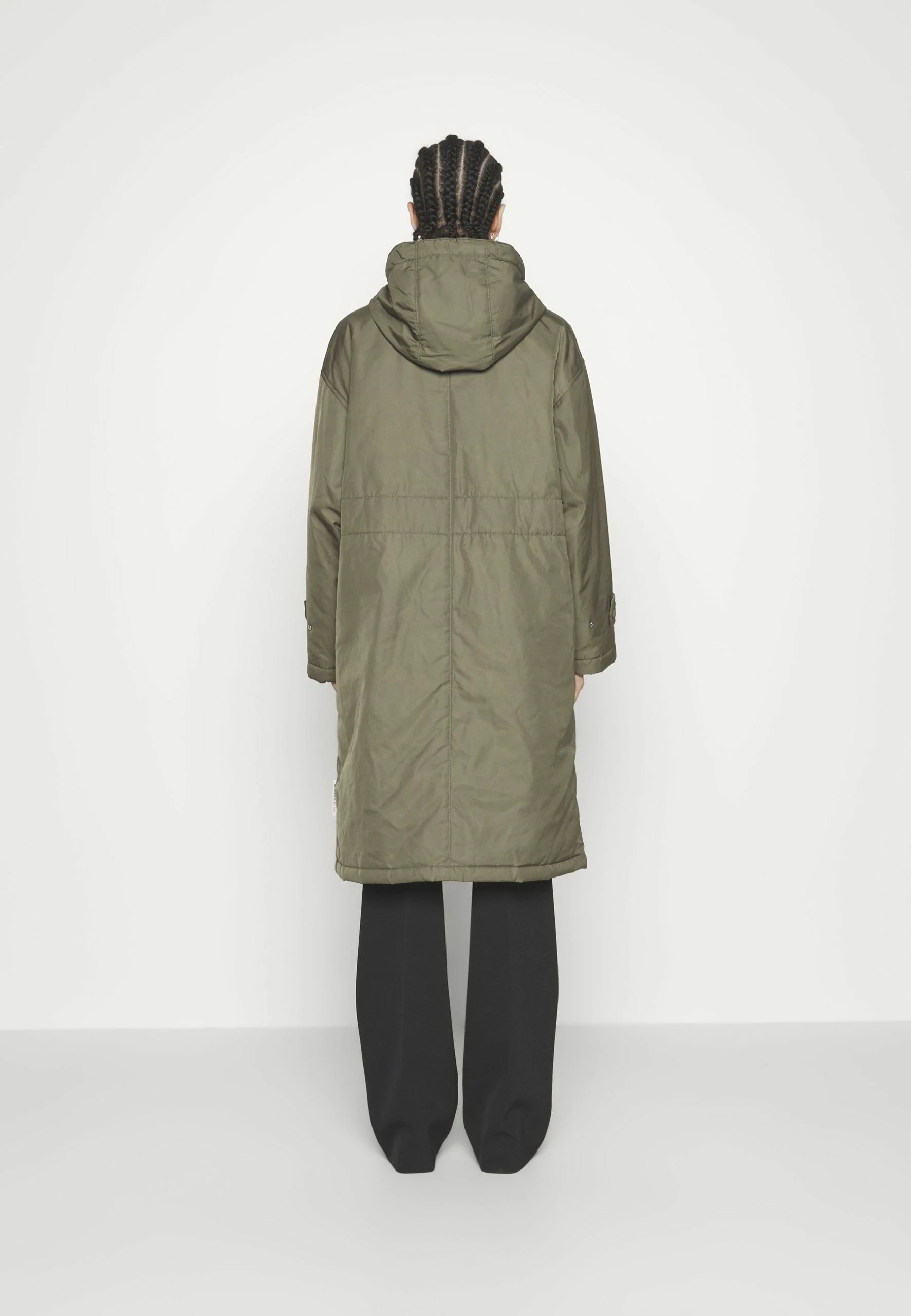 Marc O'Polo Coat Long Padded Fixed Hood Zipper Drawstring Waist - Parka - Olive Crop 7 Marc O'Polo Coat Long Padded Fixed Hood Zipper Drawstring Waist - Parka - Olive Crop - Afbeelding 5