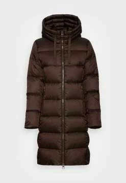 Marc O'Polo Coat Long Fix Hood With Drawstring Long Zipper - Donsjas - Hickory Brown