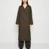 WEEKDAY Ezra Coat - Trenchcoat - Brown -ONLY shop 69b32d93c0fe4059b8f5996a6ad332a9