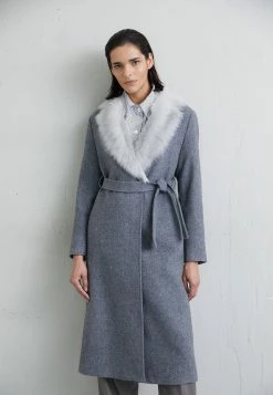Jenni Coat With Collar - Mantel - Grey -ONLY shop 6c7842717c7a4758a5f29a40afd99dbe