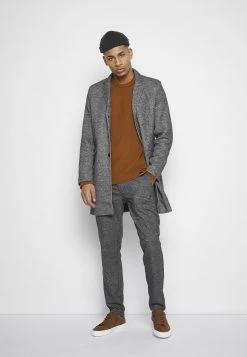 Only & Sons Onsjulian King Coat - Mantel - Dark Grey Melange -ONLY shop 6dfbb8c14e244978929b6dc84cc9cf06