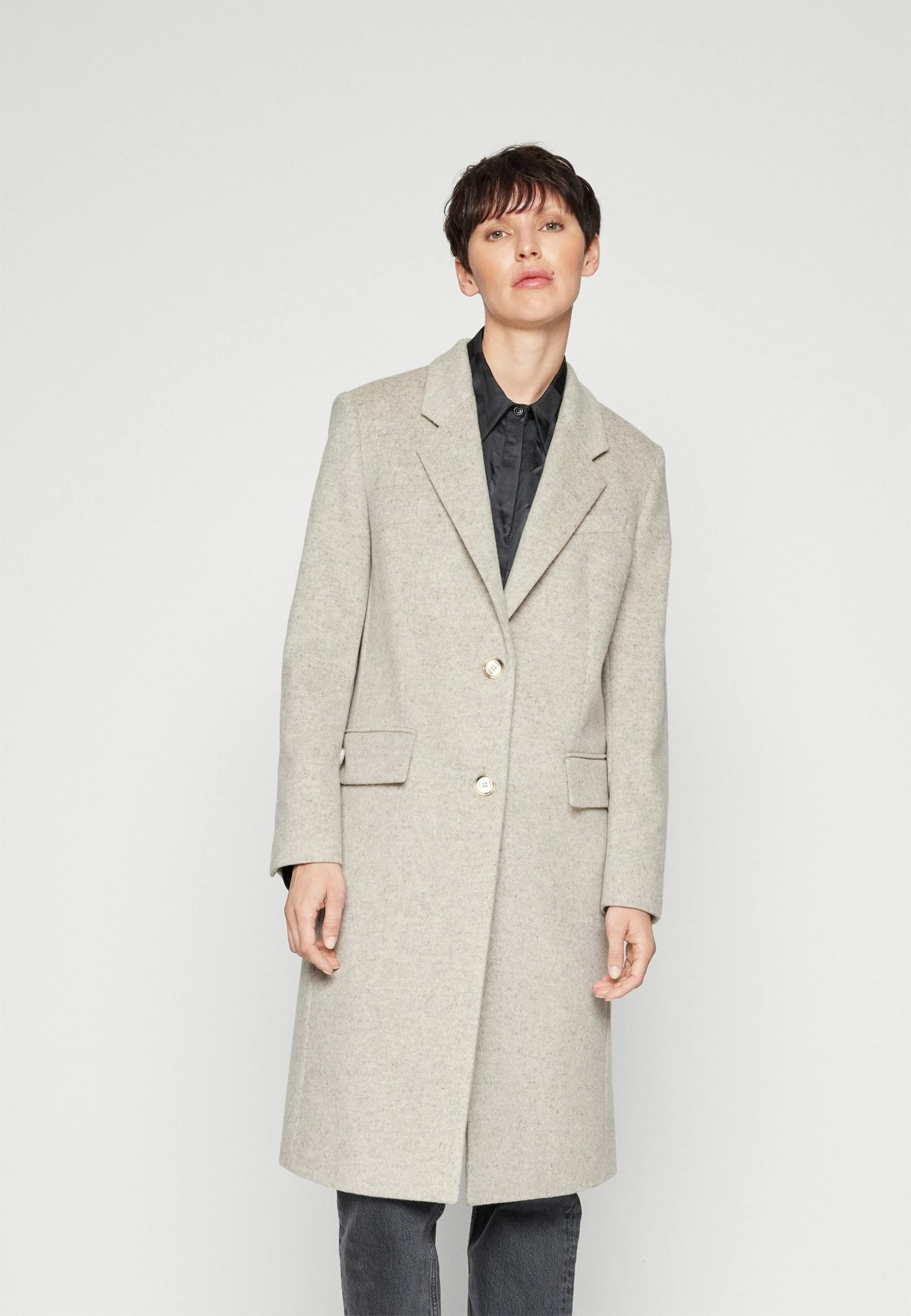 Boss Slim-Fit Coat In Virgin Wool And Cashmere - Mantel - Open White 6 Boss Slim-Fit Coat In Virgin Wool And Cashmere - Mantel - Open White - Afbeelding 4