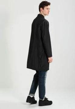 URBAN CLASSICS Coach Coat - Trenchcoat - Black -ONLY shop 6fb6d25ba9e7461faacabf66eb58f4d1