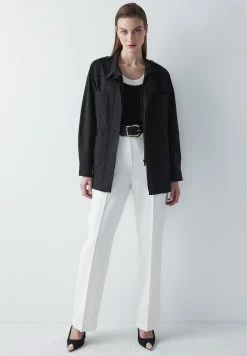 Ipekyol Regular Fit Stand-Up Collar Coat With Accentuated Waist - Parka - Black -ONLY shop 6fe4d25ede0743d5aee943674566ff06