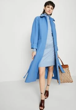 Holden Long Belted Car Coat - Mantel - Sky Blue -ONLY shop 708ff60907bf426a83252b45e57471b2