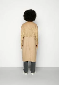 COLOURFUL REBEL Koko Fringe Coat - Mantel - Camel -ONLY shop 72d2ff27d9db45279098a166fbf8e466
