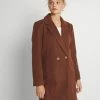 Vila Vipoku Button Coat - Mantel - Chocolate Fondant -ONLY shop 7366e70e62d94ac894dcc2cda2648641
