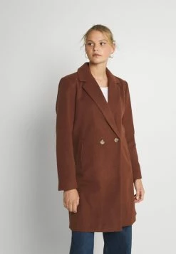 Vila Vipoku Button Coat - Mantel - Chocolate Fondant