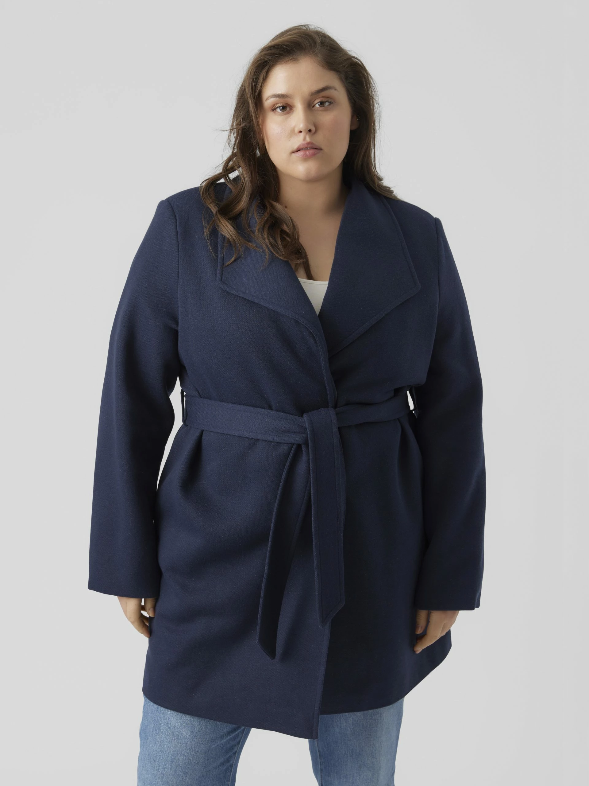 Vero Moda Curve Vmverodonavivian Coat Curve - Mantel - Navy Blazer 3 Vero Moda Curve Vmverodonavivian Coat Curve - Mantel - Navy Blazer