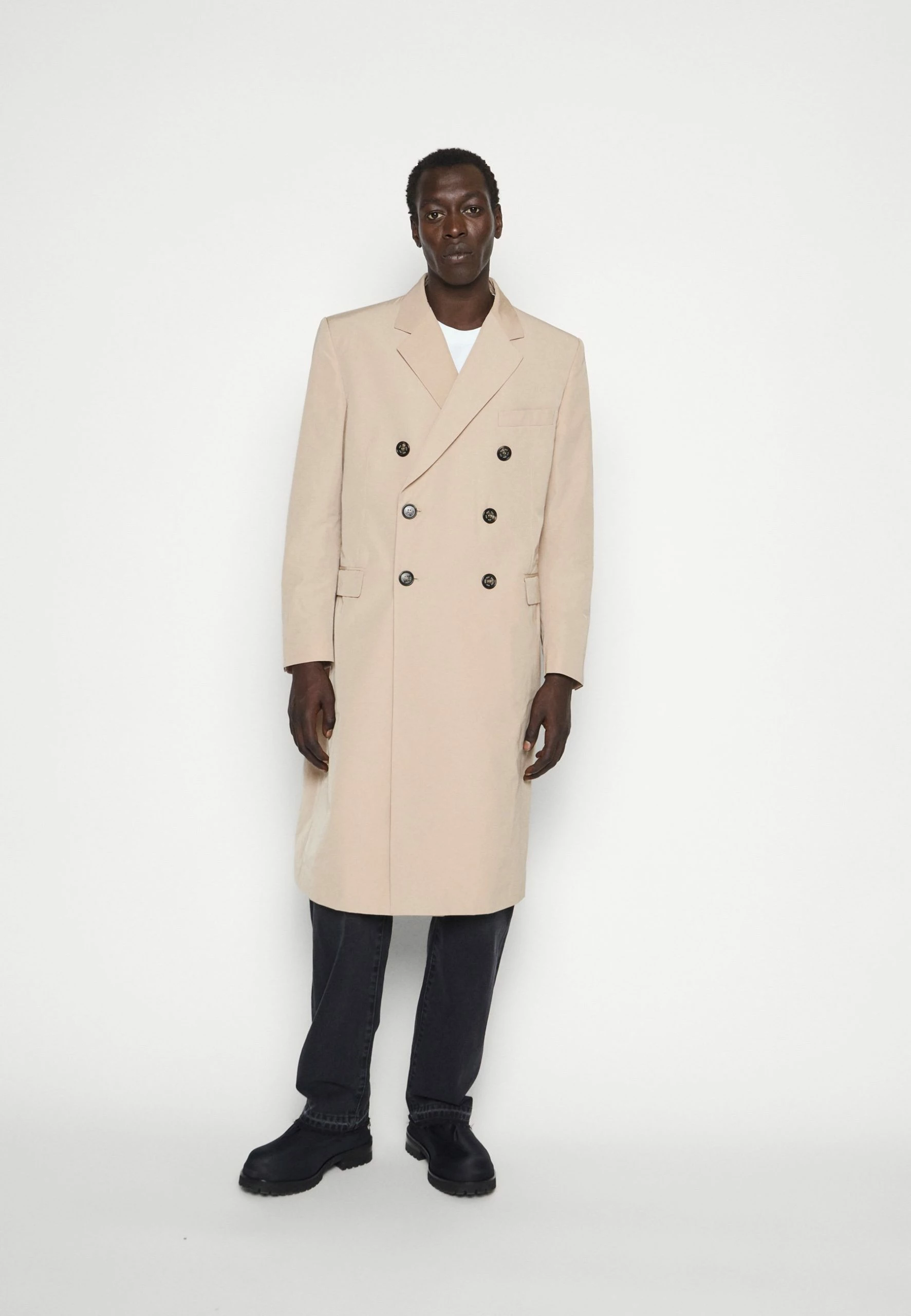 424 Cappotto Uomo Mens Coat - Mantel - Beige 6 424 Cappotto Uomo Mens Coat - Mantel - Beige - Afbeelding 4