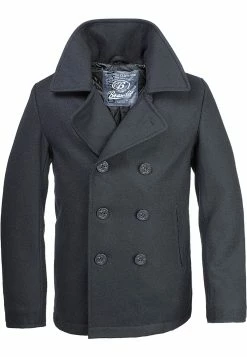 Brandit Pea Coat - Jas - Black -ONLY shop 766e297ed09e4f01af57912f0f1e7aa5