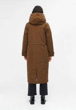 Object Objkatie Long Coat - Winterjas - Dark Earth -ONLY shop 76b80e3436bd46eb90ec303fcf24940c
