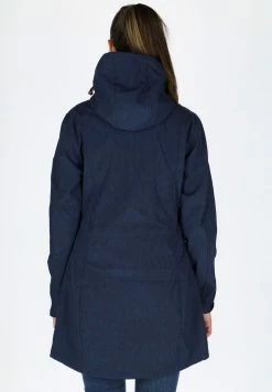 Softshell Coat W - Halflange Jas - Navy Melange -ONLY shop 79504b4dbf5b40fca7d0f5ec7935bcb8