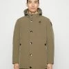 Blauer Long Jacket Coat Detachable Hoodie - Gewatteerde Jas - Olive