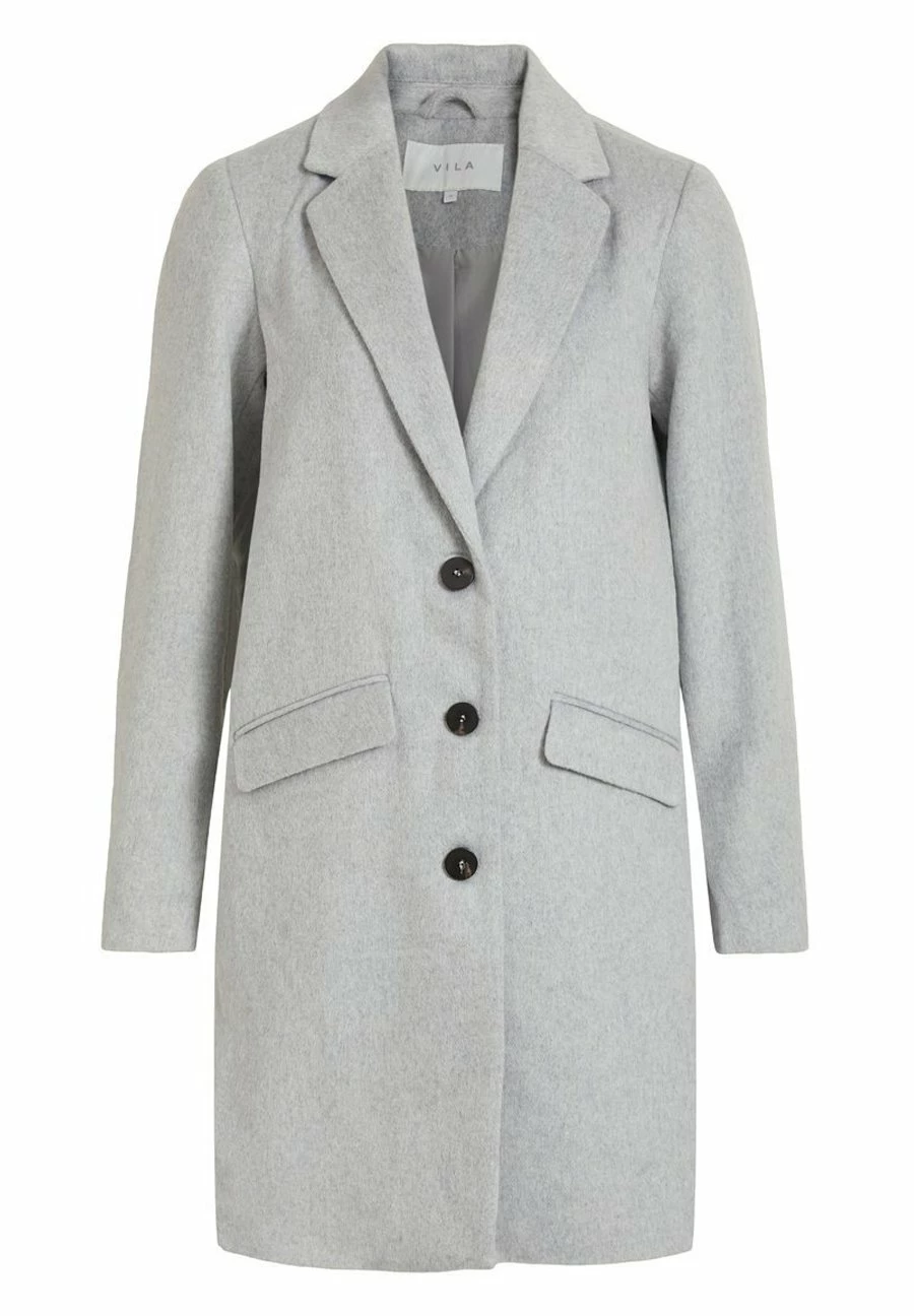 Vila Vileovita Coat - Mantel - Light Grey Melange 8 Vila Vileovita Coat - Mantel - Light Grey Melange - Afbeelding 6