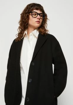 Marc O'Polo Coat Single Breasted Lapel Collar Half Lining - Mantel - Black -ONLY shop 7b21638968704e5bb5662922140d175c