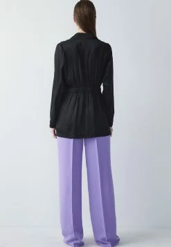 Ipekyol Regular Fit Adjustable Waist Double-Breasted Collar Coat - Halflange Jas - Black -ONLY shop 7d3c0c87798740518086af7850045b29