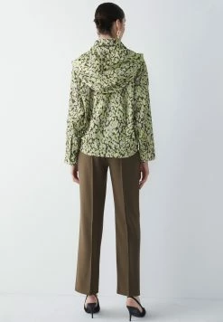 Ipekyol Relaxed Fit Patterned Adjustable Waist Coat - Lichte Jas - L Green -ONLY shop 7ead6fe5fe5f45f983156af2a64b3138