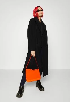 Yasinferno Long Mix Coat - Mantel - Black -ONLY shop 810fb79c0f2e4d76bcd69ae806cf9cf5