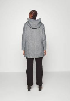 ONLY CARMAKOMA Carsedona Light Coat - Halflange Jas - Dark Grey Melange/Melange -ONLY shop 822a25f7fe8d45ddab7c2f4df4d33d6c