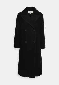 Yasinferno Long Mix Coat - Mantel - Black -ONLY shop 838bf9956afc4bb38f21c7bfda806523