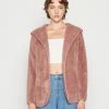 ONLY Onlcontact Hood Sherpa Coat - Lichte Jas - Woodrose -ONLY shop 85935a9b7b40422db65a70465c62116f