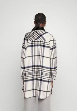 DKNY Ong Shirt Coat Pockets - Jas - Ivory Multi Coloured -ONLY shop 88228810ff8f4e8594f6fc1941cf4d6b