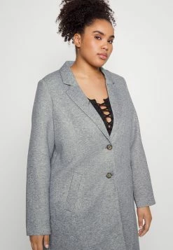 Vero Moda Curve Vmverodonacallie Coat - Halflange Jas - Light Grey Melange -ONLY shop 8a78a6cc60664a5b9dc352bbc8e4c0c4