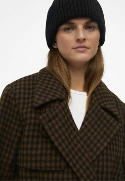 Object Objlolly Coat - Mantel - Dark Earth/ Black -ONLY shop 8b800e814f38447ba4114bc18324dc80