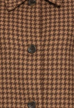 Abercrombie & Fitch Coat - Mantel - Brown Houndstooth -ONLY shop 8b96191aac4443e7a8e3e83698c04d79