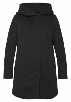 ONLY CARMAKOMA Carsedona Light Coat - Halflange Jas - Black -ONLY shop 8c94479ed81245d28ec5c0f3e516982e