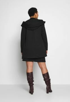 ONLY CARMAKOMA Carsedona Light Coat - Halflange Jas - Black -ONLY shop 8d48fbb3729741648a536eec4bf96af2