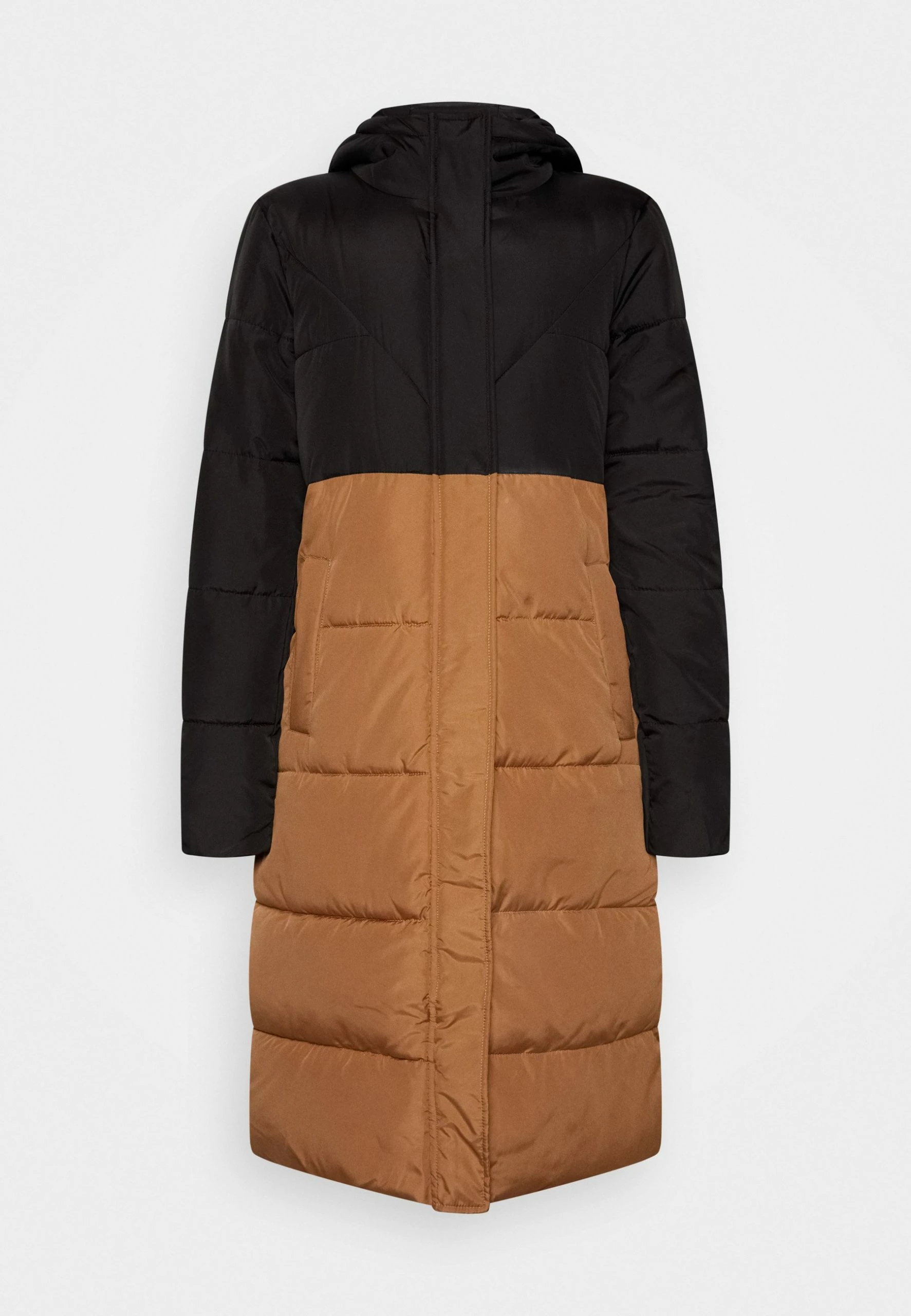Vila Vitate Long Padded Coat - Winterjas - Black/Bronze Brown 7 Vila Vitate Long Padded Coat - Winterjas - Black/Bronze Brown - Afbeelding 5