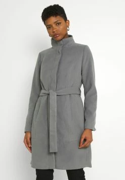Vila Vipoku High Neck Coat - Mantel - Mottled Grey