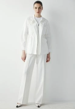 Ipekyol Regular Fit Stand-Up Collar Coat With Accentuated Waist - Parka - White -ONLY shop 90fb46865b6348879b2bb5d7ba78cddc