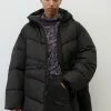 Marc O'Polo DENIM Puffer Midi Coat With Hood - Winterjas - Black -ONLY shop 913fa67f90c54f739acdd536f3ba2ce8