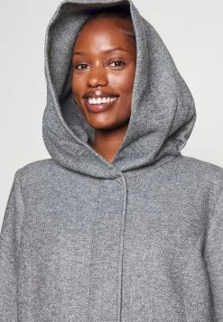 ONLY CARMAKOMA Carsedona Light Coat - Halflange Jas - Dark Grey Melange/Melange -ONLY shop 949ff7782b1f483ba1eb0f0e6e99dd05