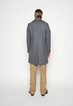 J.Lindeberg Holger Melton Coat - Mantel - Mid Grey Melange -ONLY shop 954e7d810fda436cb0dc51bf04dc83f9