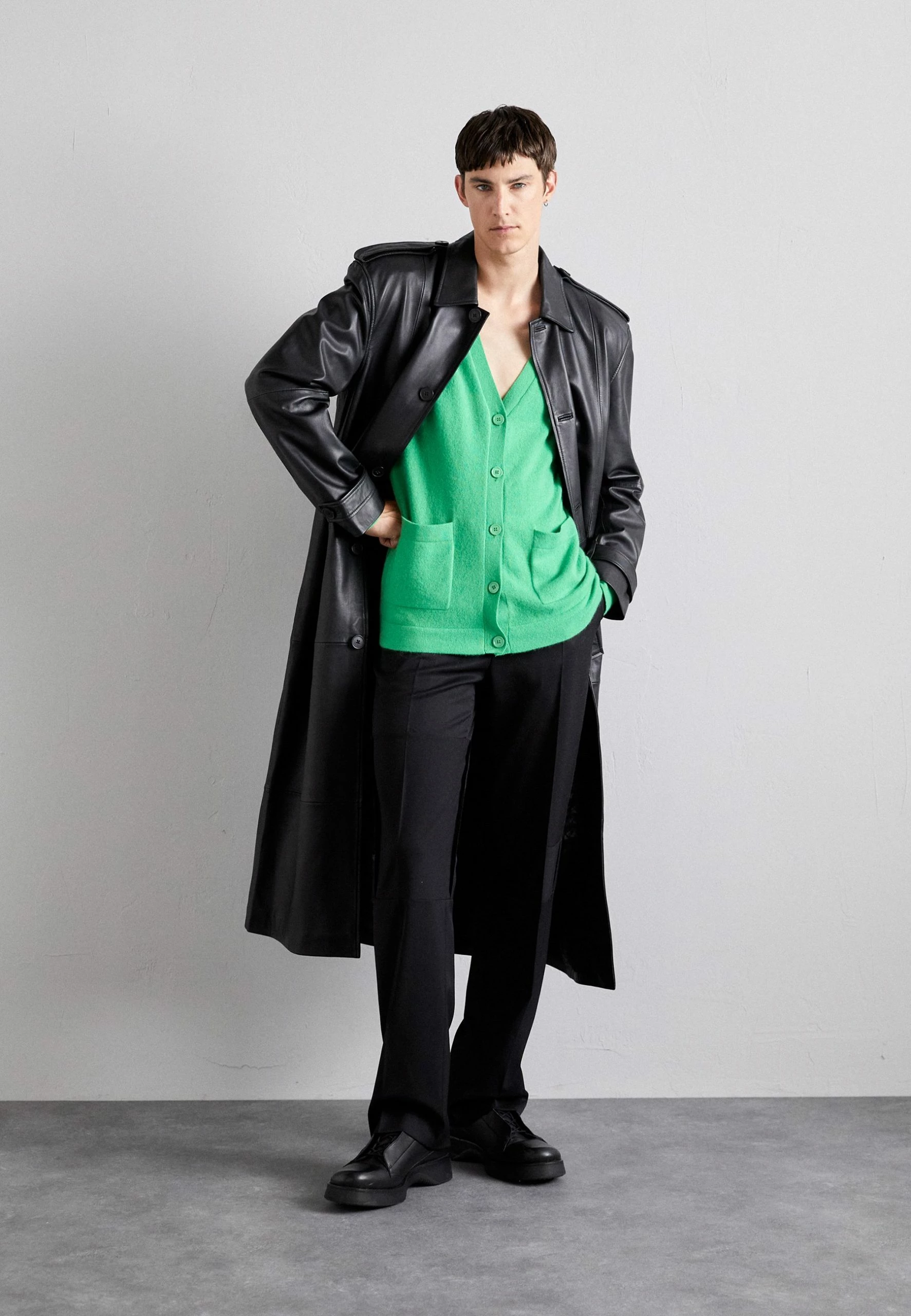 Long Coat Paneled - Mantel - Black 4 Long Coat Paneled - Mantel - Black - Afbeelding 2