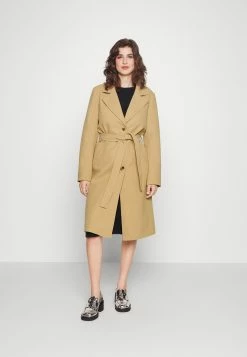 Vila Vipoko Long Belt Coat - Mantel - Sesame