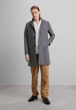 J.Lindeberg Holger Melton Coat - Mantel - Mid Grey Melange -ONLY shop 996fd38b3d64418198e62e246105634b