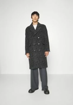 J.Lindeberg Duggie Double Breasted Coat - Mantel - Black Melange -ONLY shop 998b666056b44b22b3093a23fee8067f