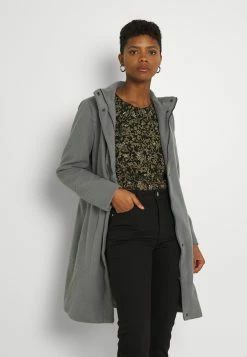 Vila Vipoku High Neck Coat - Mantel - Mottled Grey -ONLY shop 9996661b5c5a4f5ebc2bb028dda3de9b